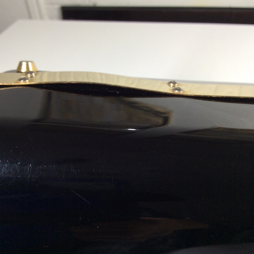 Baulotto Italian Bronze Lucite Handbag Designed Art Deco Box Purse Bag - Picture 11 of 12